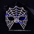 Wholesale crystal party masquerade masks, scary spider web halloween mask